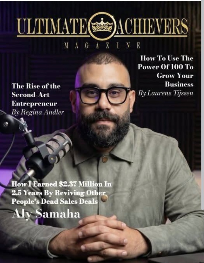 Aly Samaha, cover of Ultimate Achievers Magazine, Issue 100